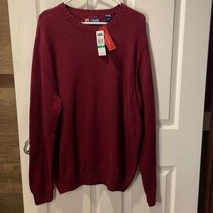 Chaps Men’s Crewneck Burgundy Sweater NWT - Size Large